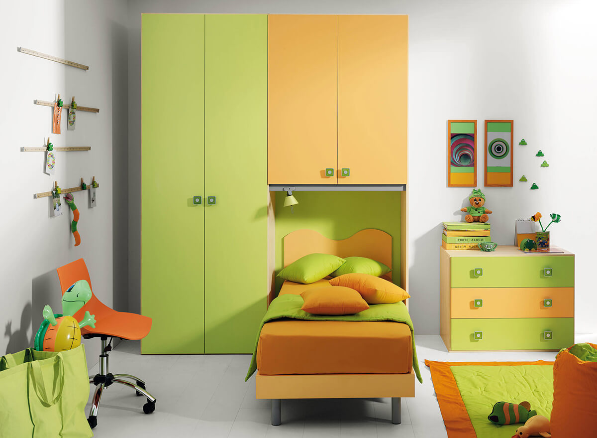 Зеленый в дизайне детской комнаты