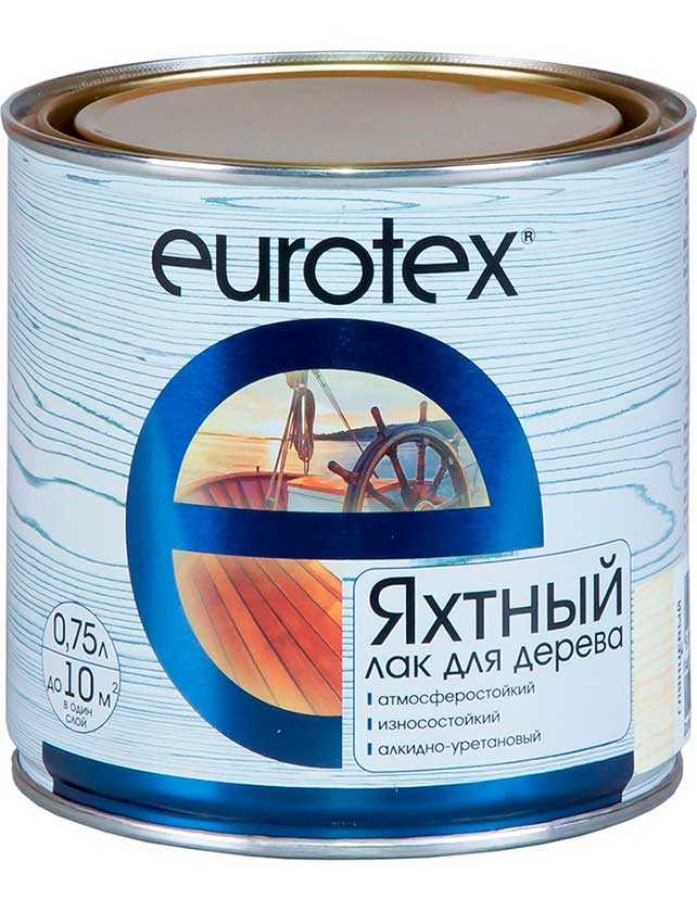 Лак Eurotex Яхтный (Полуматовый) 0.75л  - купить