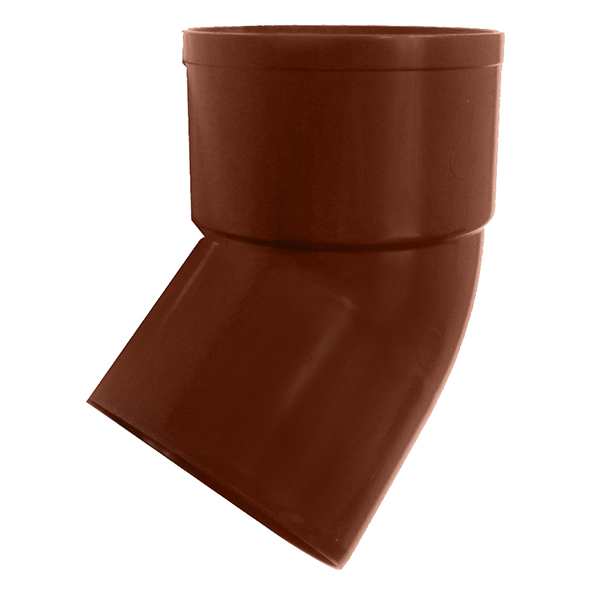 Отвод водосточной трубы 45 гр. ф100 коричневый артикул 14031  - купить