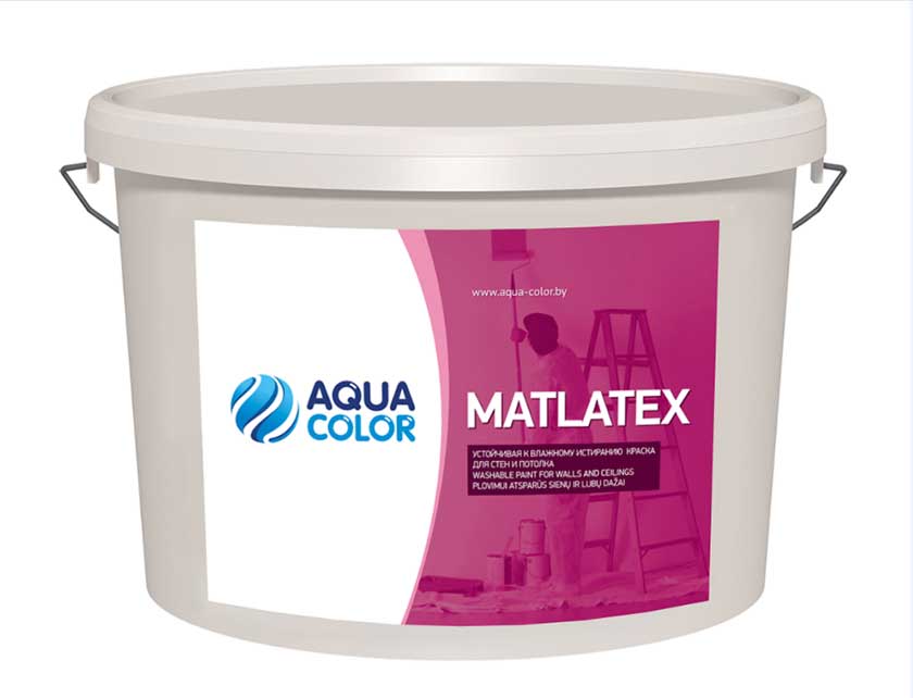 

Краска моющаяся AQUACOLOR MATLATEX фиолетовый 5л