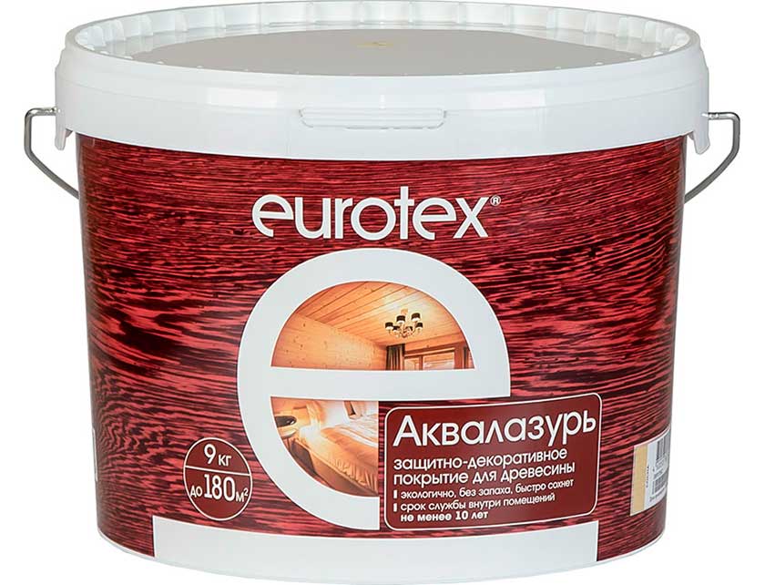 

Аквалазурь акриловая EUROTEX, канадский орех, 9 кг
