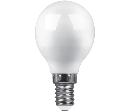 Лампа светодиодная G45 (шар) 5, 5Вт Е14 4000K (хол.свет) ЭКОВАТТ  - купить