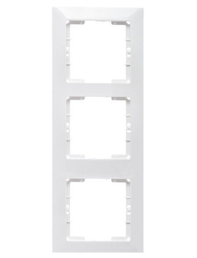 Вертикальная рамка розетки. Выключатель одноклавишный Mutlusan Candela белый цвет (с винтом) 2125 401 0201. Mut.выключатель проходной, цвет белый, Candela.