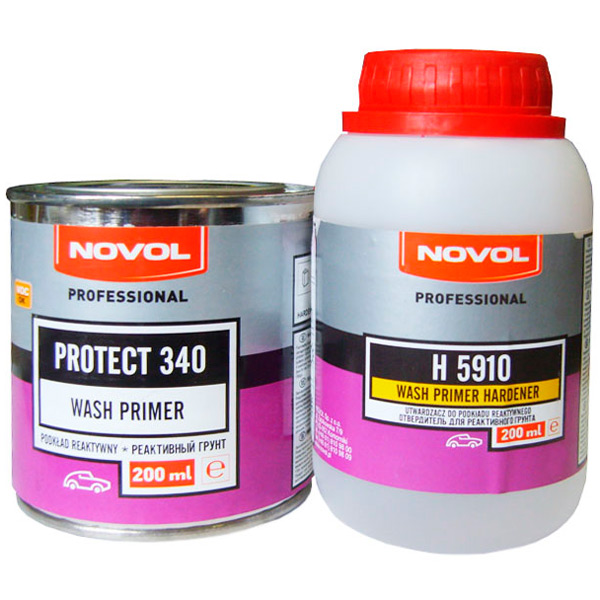 Грунт реактивный Novol Protect 340 Washprimer 1+1, 0, 2+0, 2л (H5910)  - купить