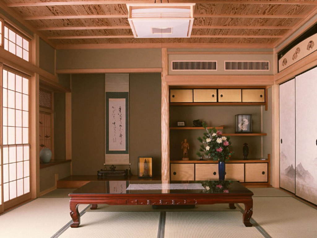 Лаконичные растения — основной декор японского стиля