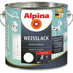 Эмаль алкидная Alpina Weisslack